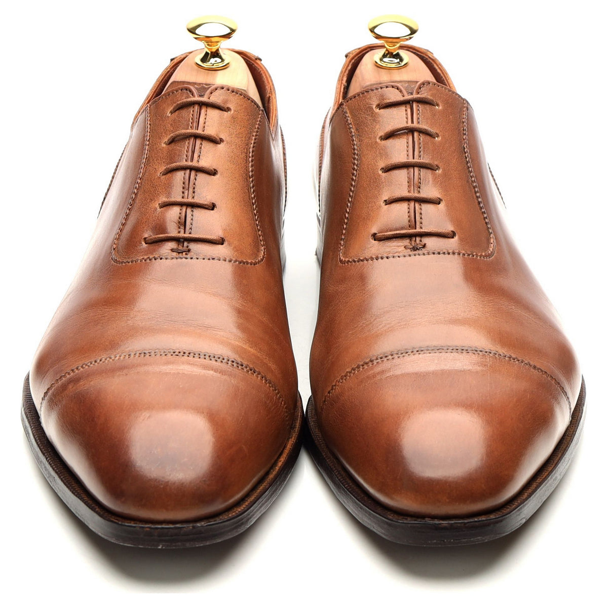 &#39;Egerton&#39; Tan Brown Leather Oxford UK 11 E