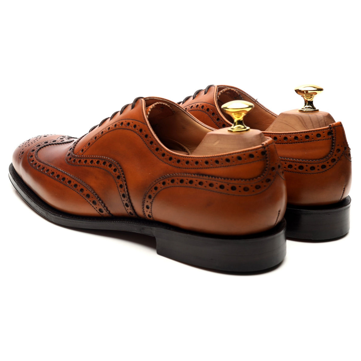 &#39;Chetwynd&#39; Tan Brown Leather Brogues UK 8 F
