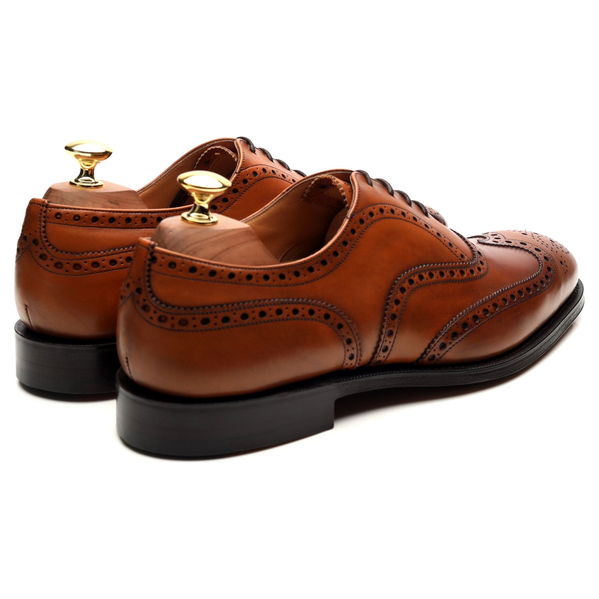 Chetwynd」タン ブラウン レザー ブローグ UK 8 F - Abbot's Shoes