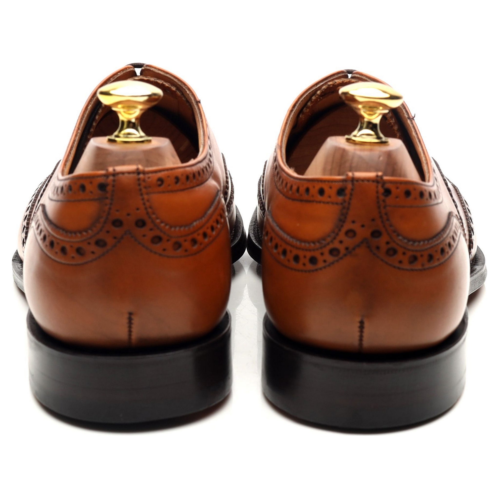 Chetwynd' Tan Brown Leather Brogues UK 8 F - Abbot's Shoes