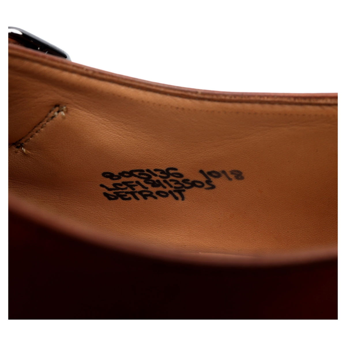&#39;Detroit&#39; Tan Brown Leather Double Monk Strap UK 8 G