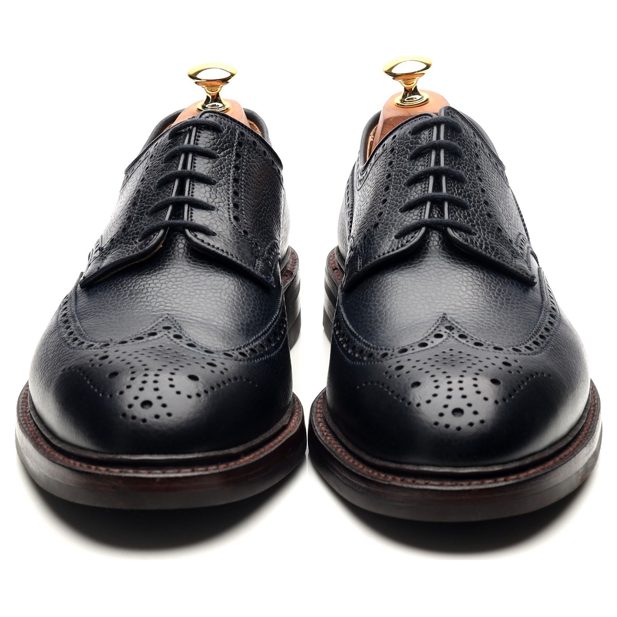 Crockett & Jones Pembroke Black Scotch Grain Calf Derby Shoe