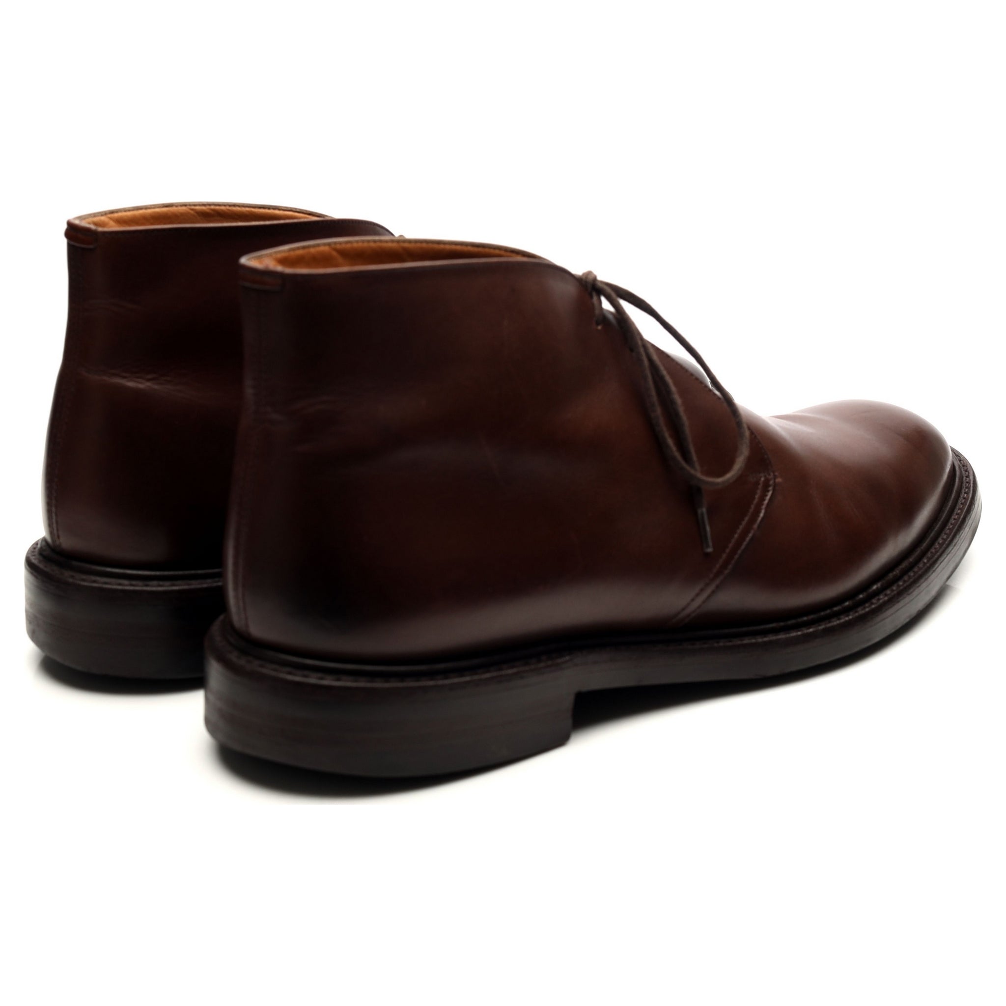 タスマニア」ダークブラウンレザーチャッカブーツ UK 11 G - Abbot's Shoes
