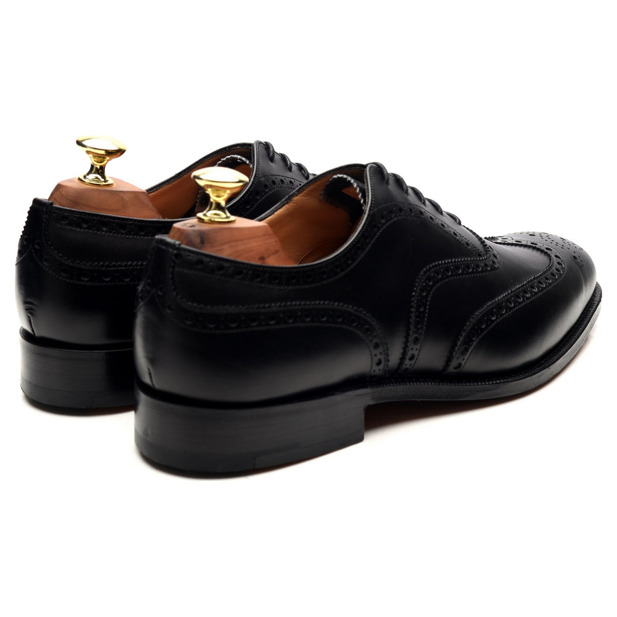 &#39;Chetwynd&#39; Black Leather Brogues UK 7 H