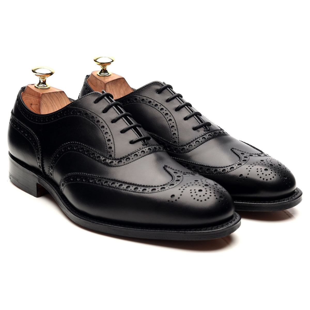 &#39;Chetwynd&#39; Black Leather Brogues UK 7 H