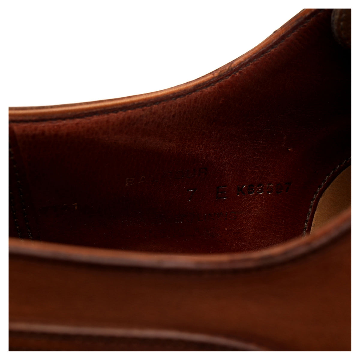 &#39;Balfour&#39; Tan Brown Leather Derby UK 7 E