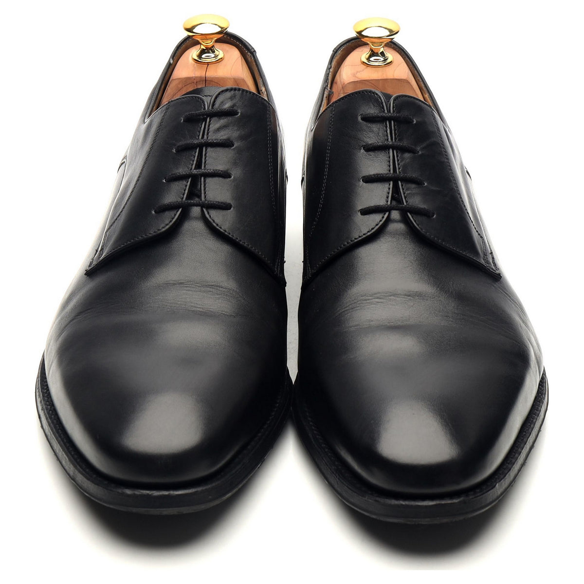 &#39;Ellon&#39; Black Leather Derby UK 10.5 FX