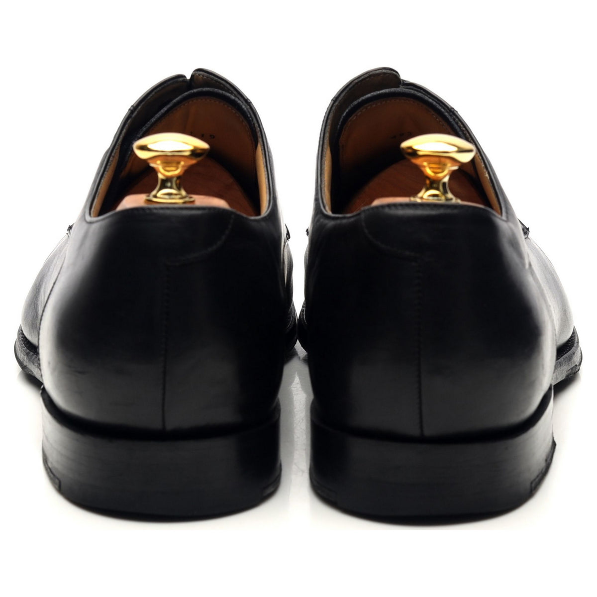 &#39;Ellon&#39; Black Leather Derby UK 10.5 FX