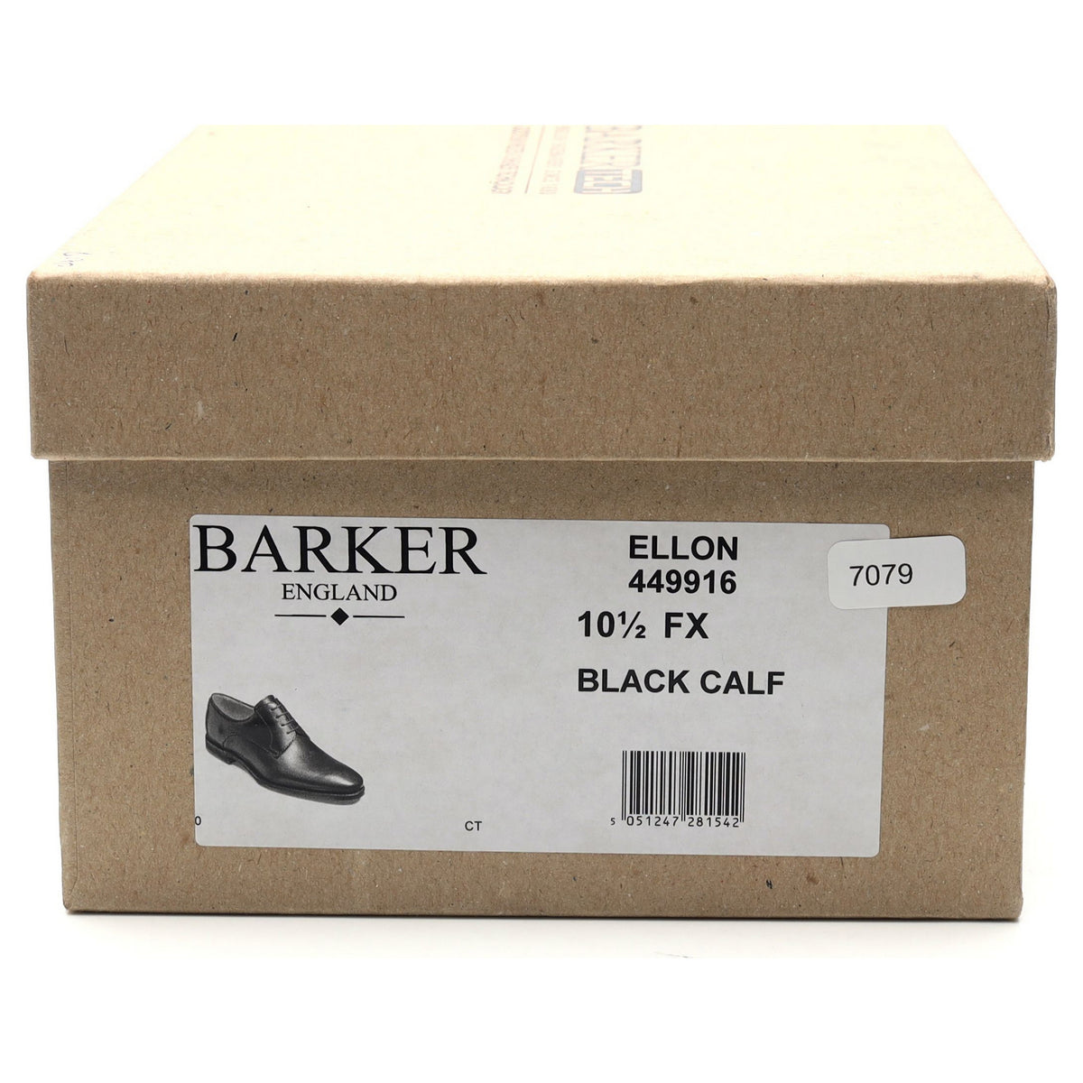 &#39;Ellon&#39; Black Leather Derby UK 10.5 FX