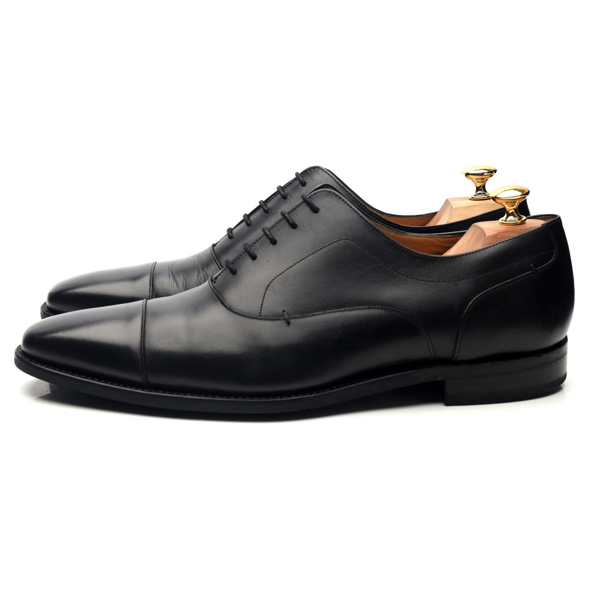 &#39;Liam&#39; Black Leather Oxford UK 10.5 G