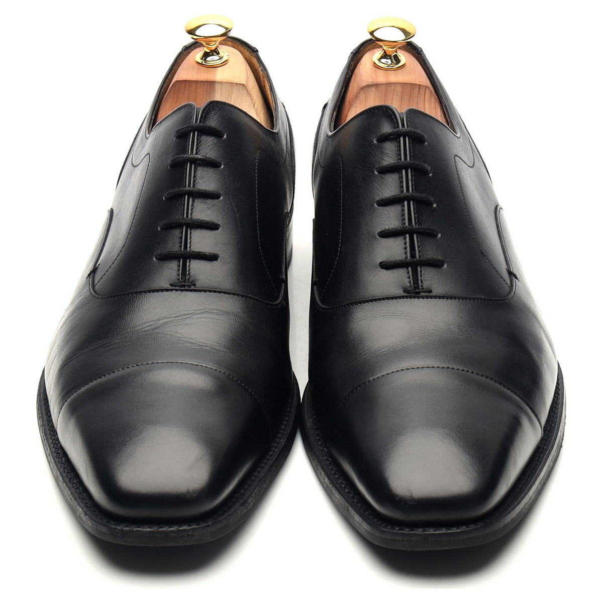 &#39;Liam&#39; Black Leather Oxford UK 10.5 G