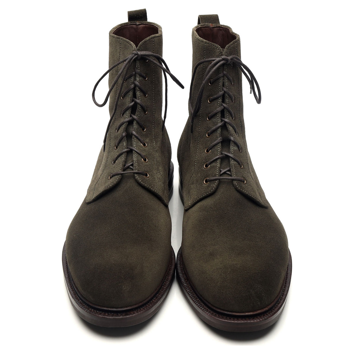 &#39;80382&#39; Dark Green Suede Boots UK 11