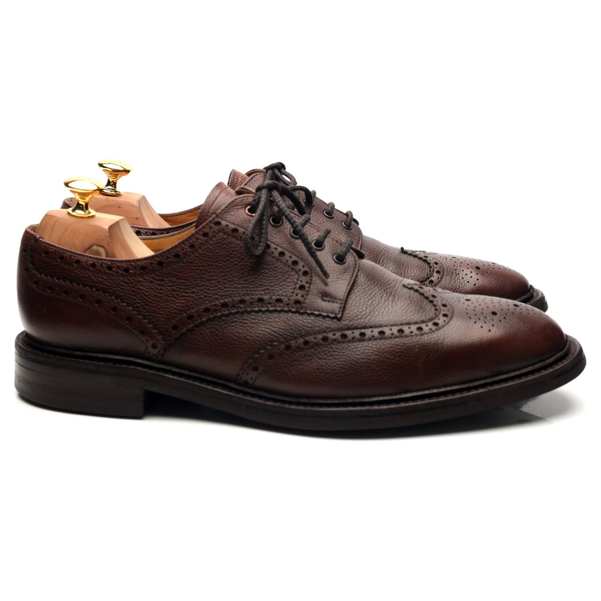 1880 &#39;Badminton 2&#39; Dark Brown Leather Derby Brogues UK 10.5 G