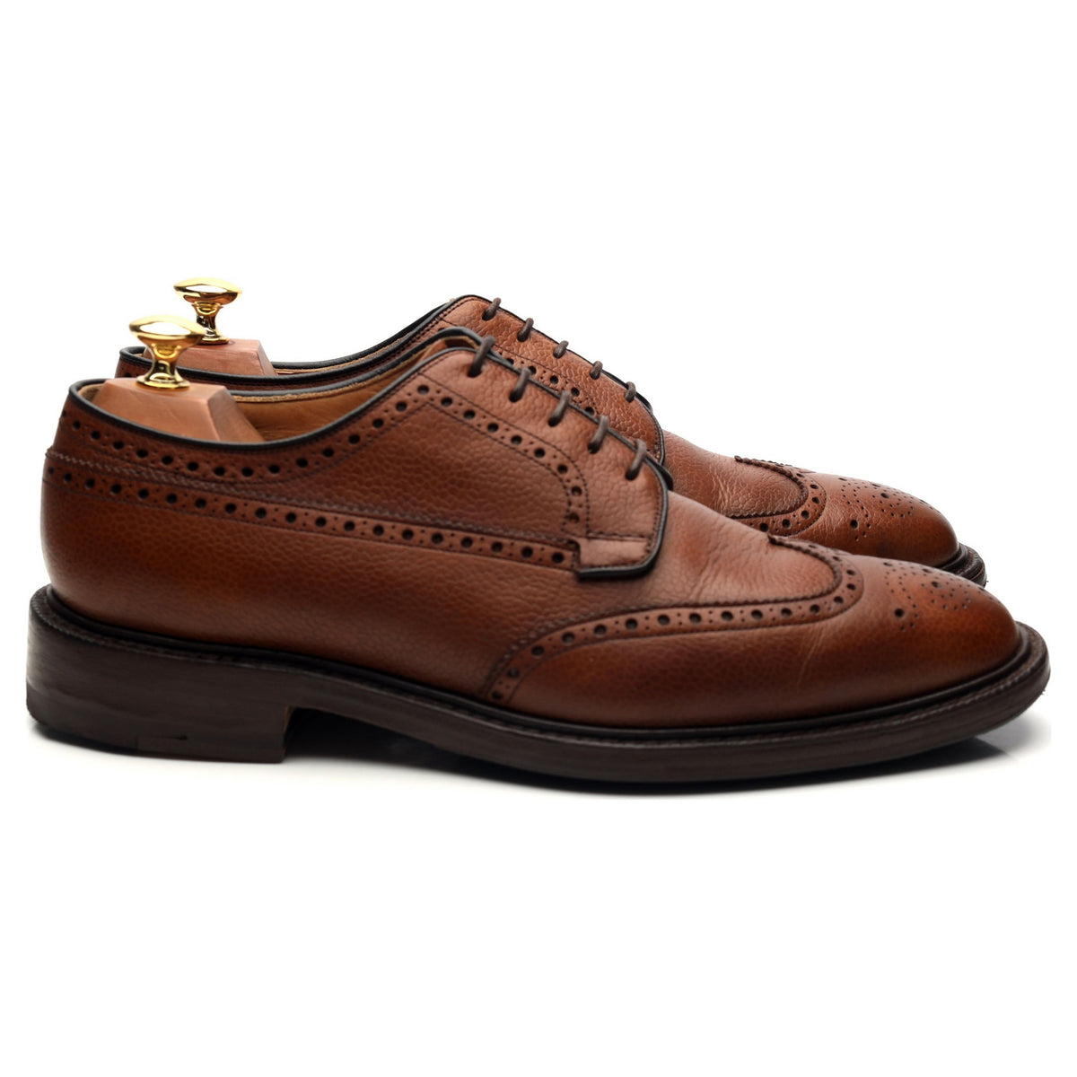 &#39;Grafton&#39; Tan Brown Leather Derby Brogues UK 8 G