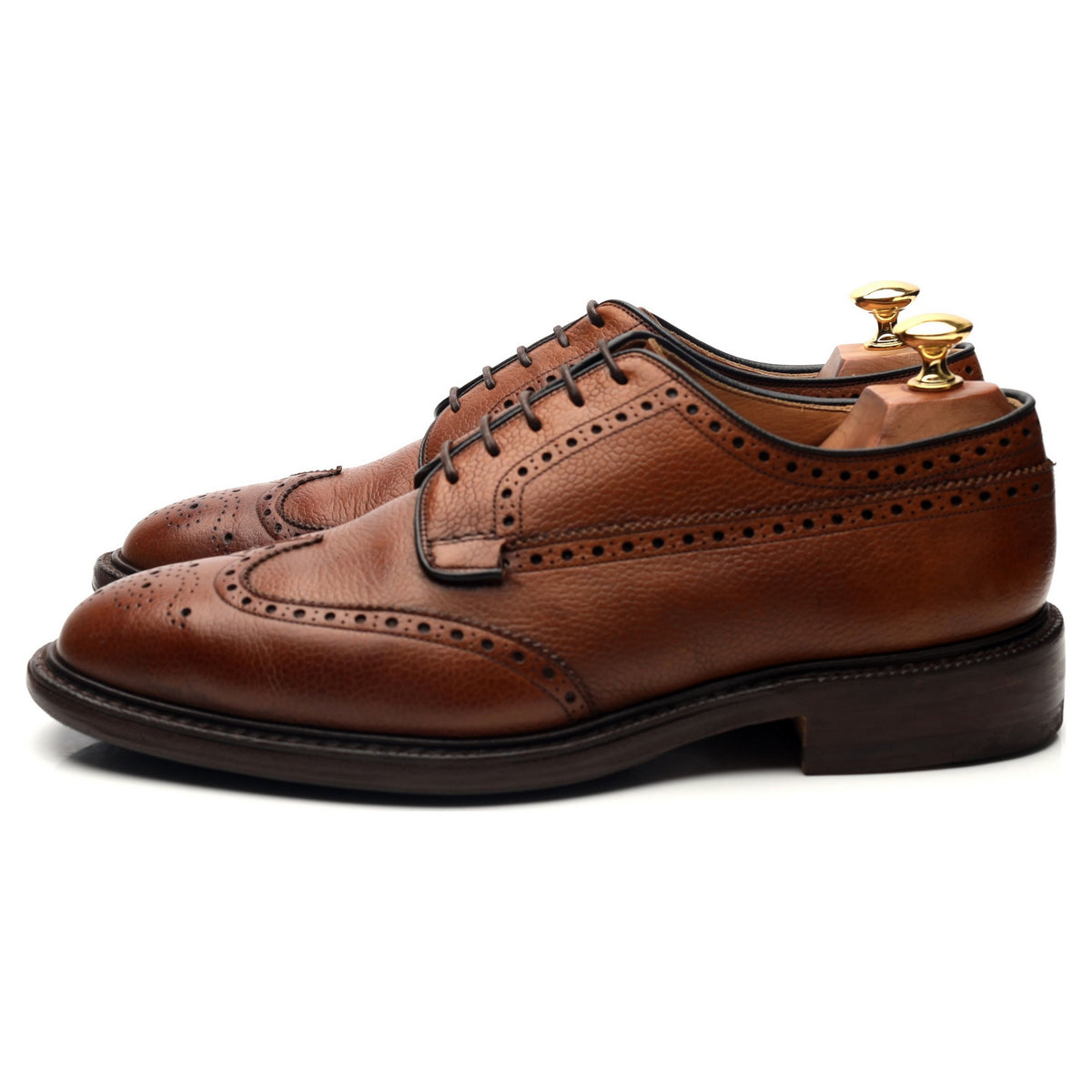 &#39;Grafton&#39; Tan Brown Leather Derby Brogues UK 8 G