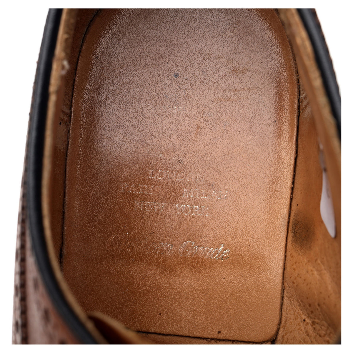 &#39;Grafton&#39; Tan Brown Leather Derby Brogues UK 8 G