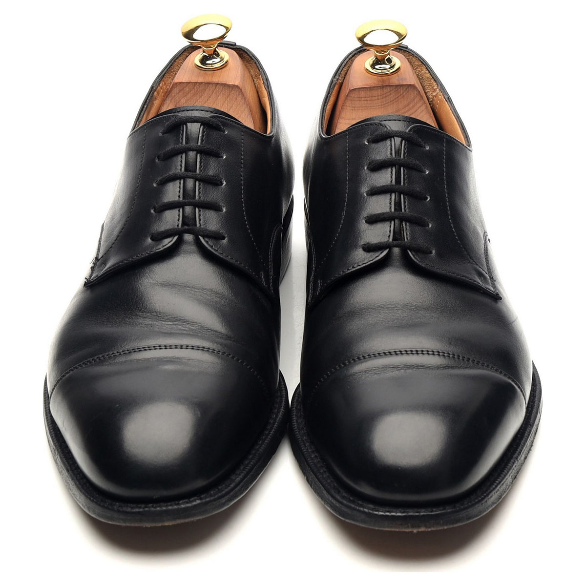 &#39;Cartmel&#39; Black Leather Derby UK 6.5 G