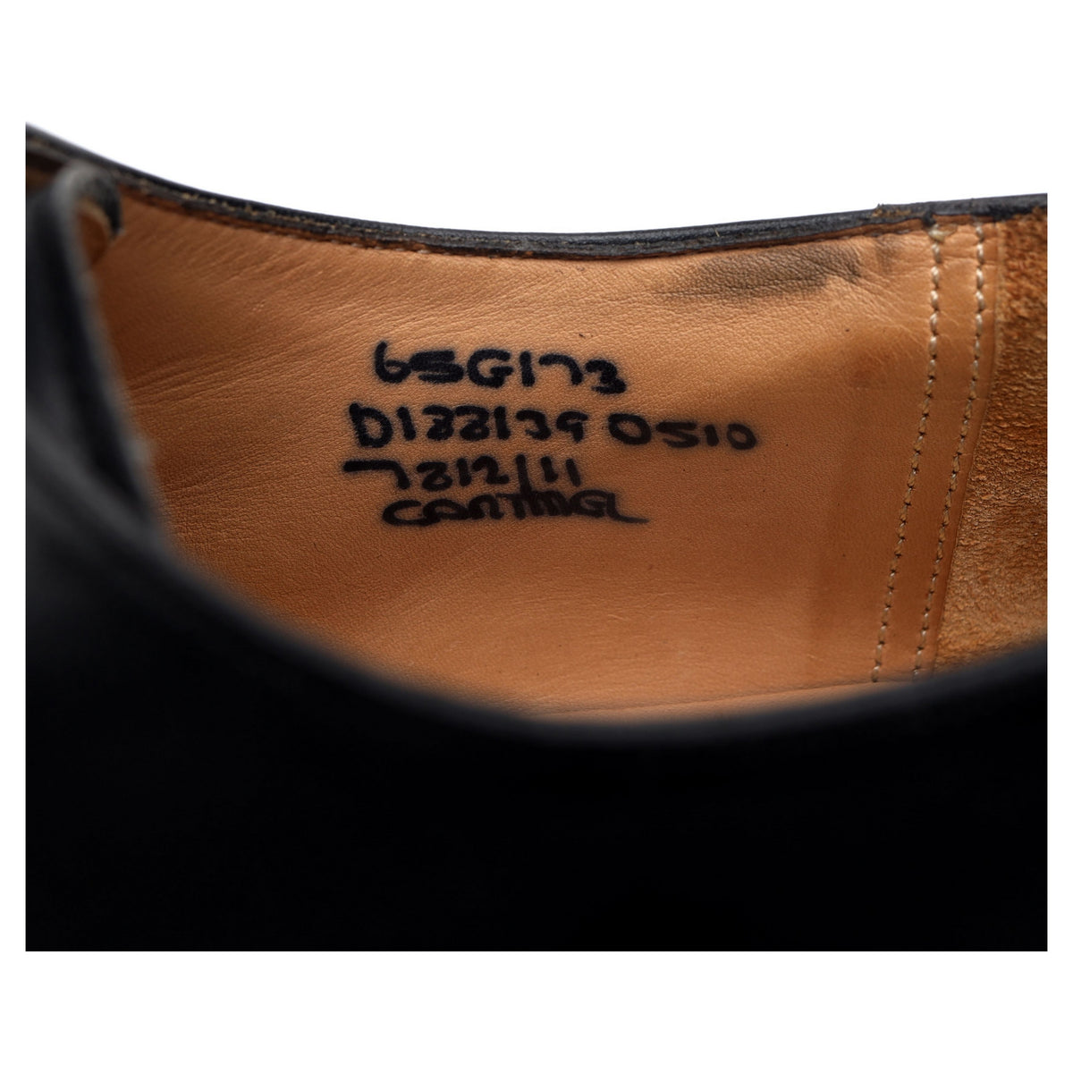 &#39;Cartmel&#39; Black Leather Derby UK 6.5 G