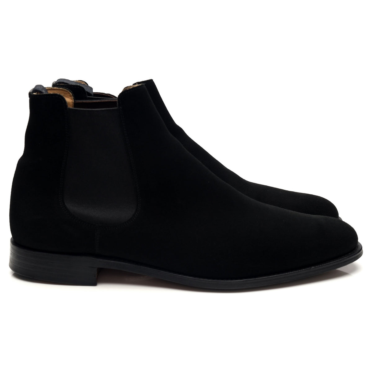 &#39;Houston&#39; Black Suede Chelsea Boots UK 8.5 G
