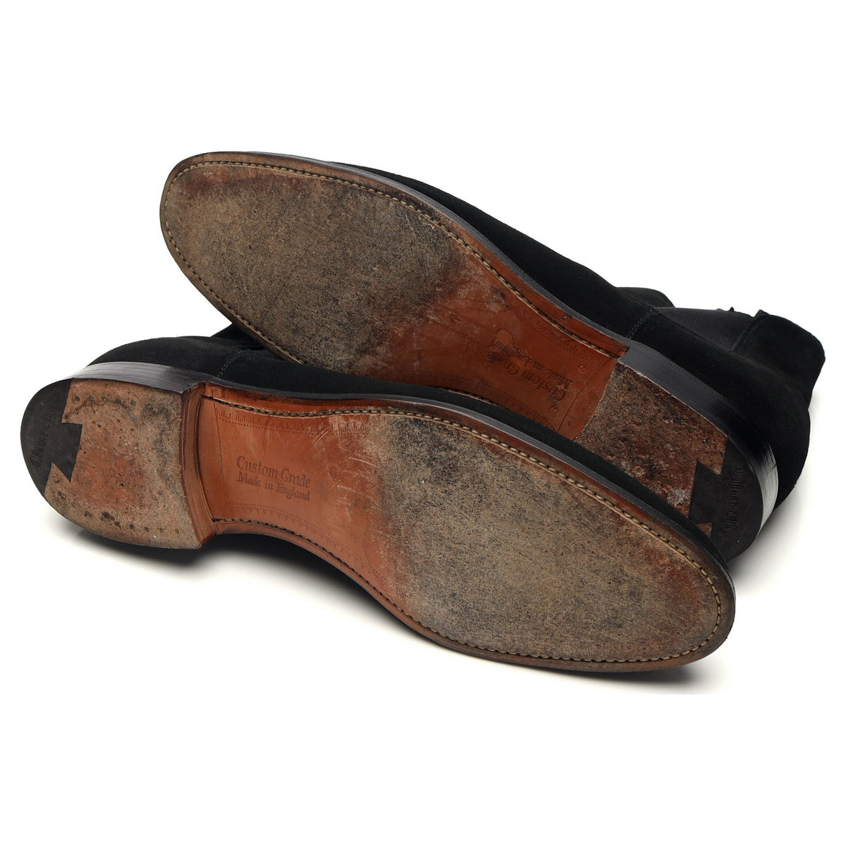 &#39;Houston&#39; Black Suede Chelsea Boots UK 8.5 G