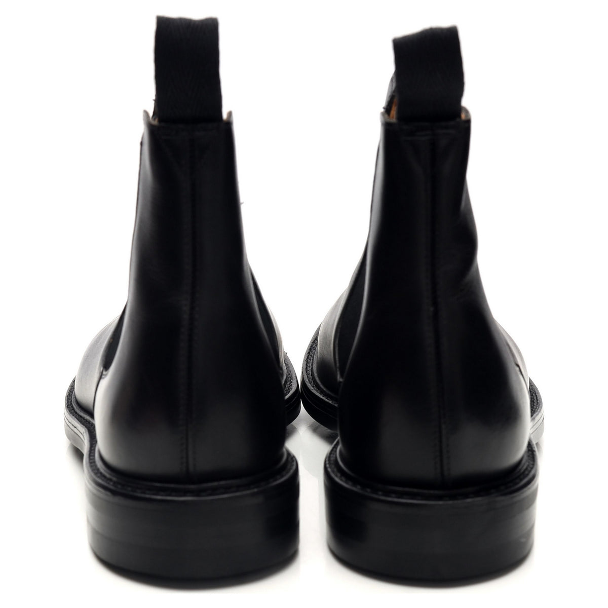 &#39;Goodwood&#39; Black Leather Chelsea Boots UK 8.5 F