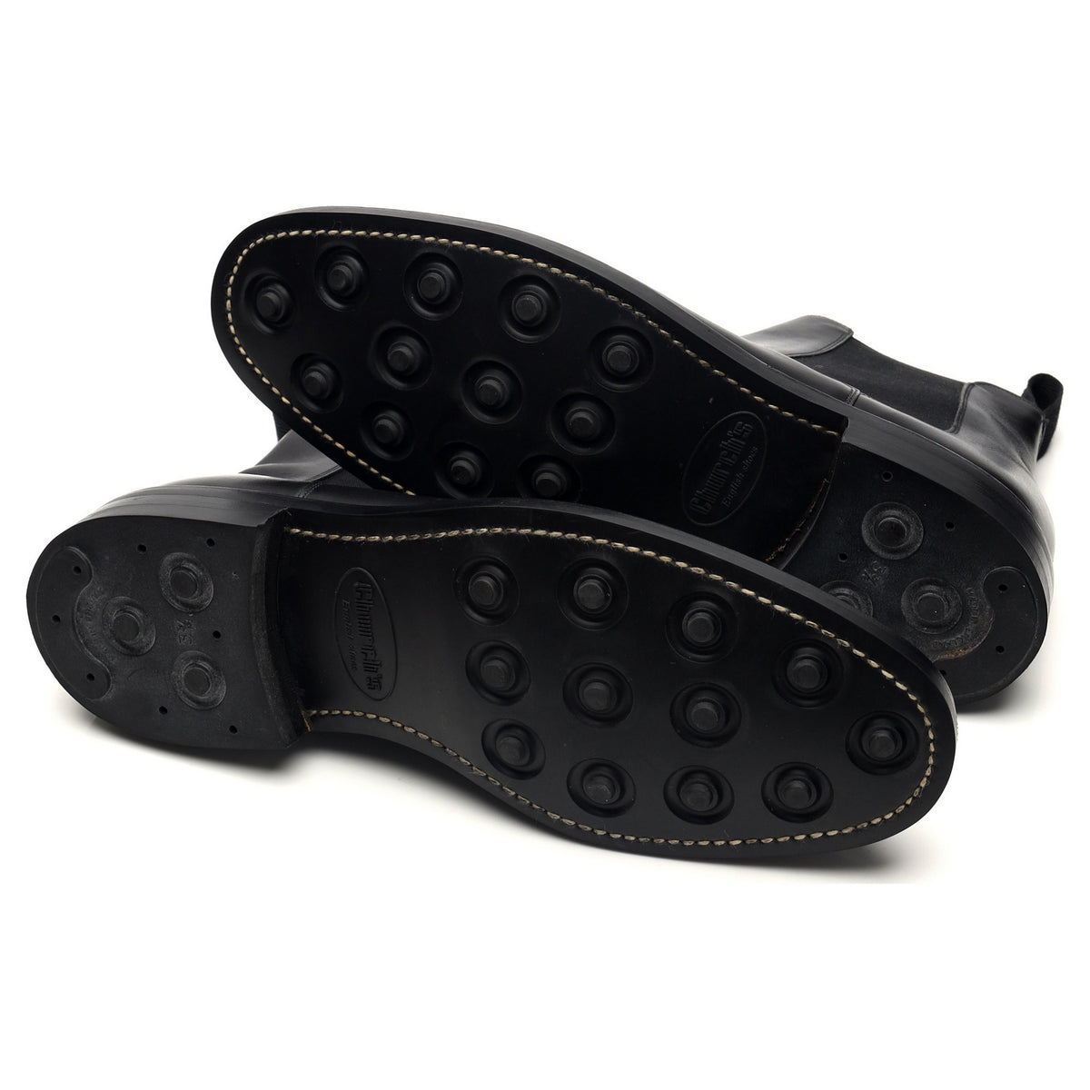 &#39;Goodwood&#39; Black Leather Chelsea Boots UK 8.5 F