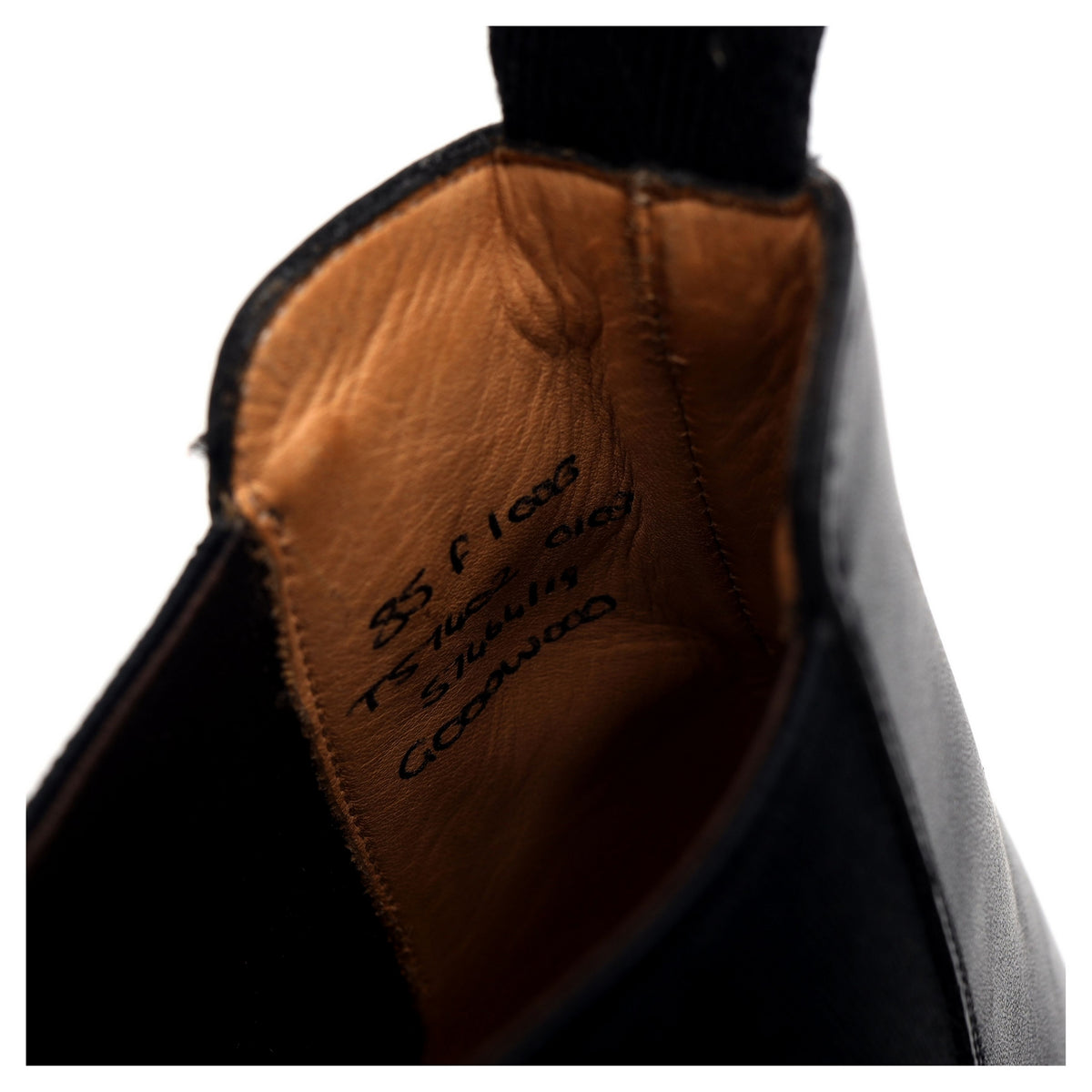 &#39;Goodwood&#39; Black Leather Chelsea Boots UK 8.5 F
