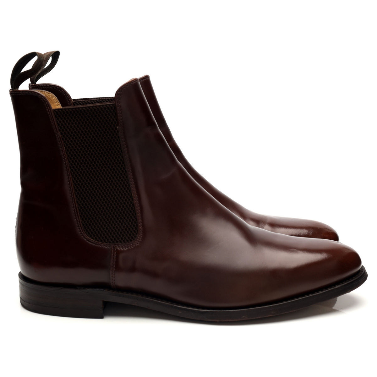 &#39;290&#39; Brown Leather Chelsea Boots UK 10.5 F