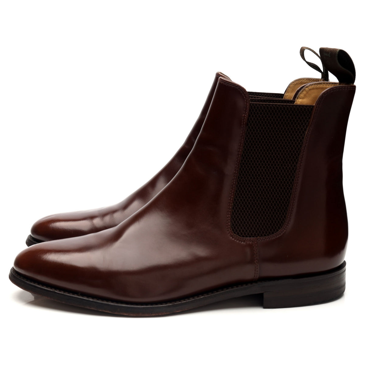 &#39;290&#39; Brown Leather Chelsea Boots UK 10.5 F