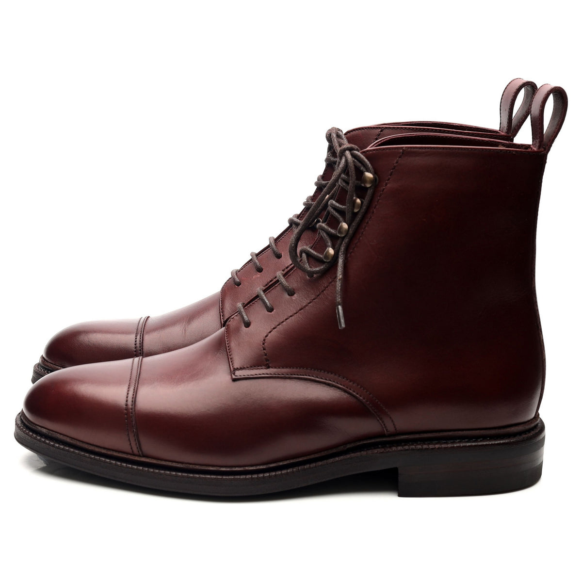 &#39;101747 &#39;Burgundy Leather Boots UK 6.5 E
