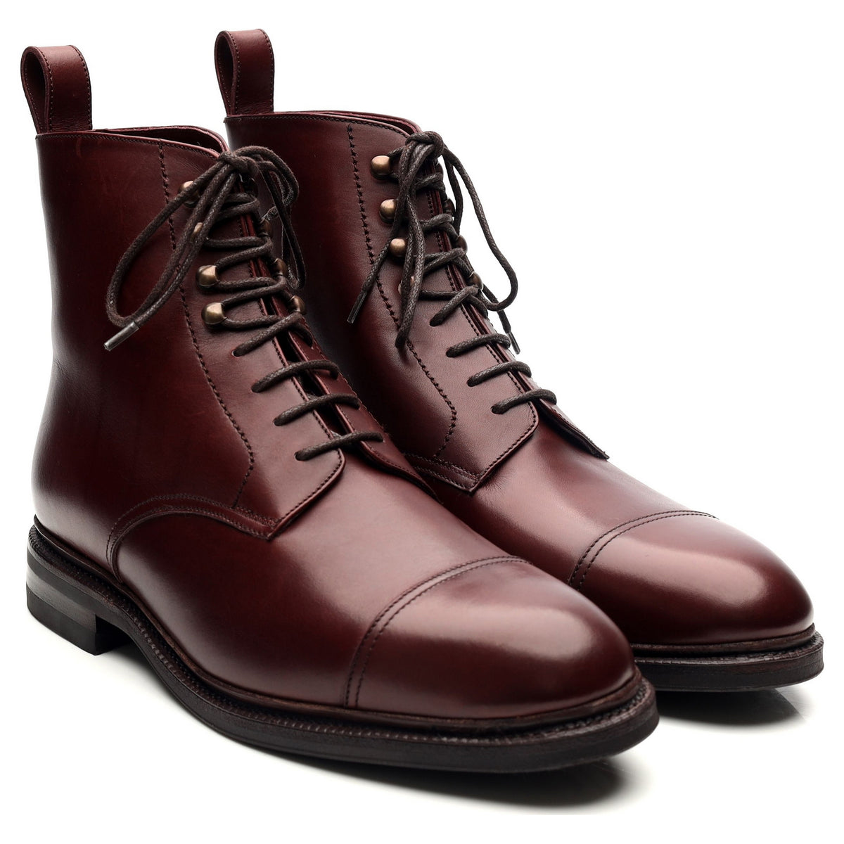 &#39;101747 &#39;Burgundy Leather Boots UK 6.5 E