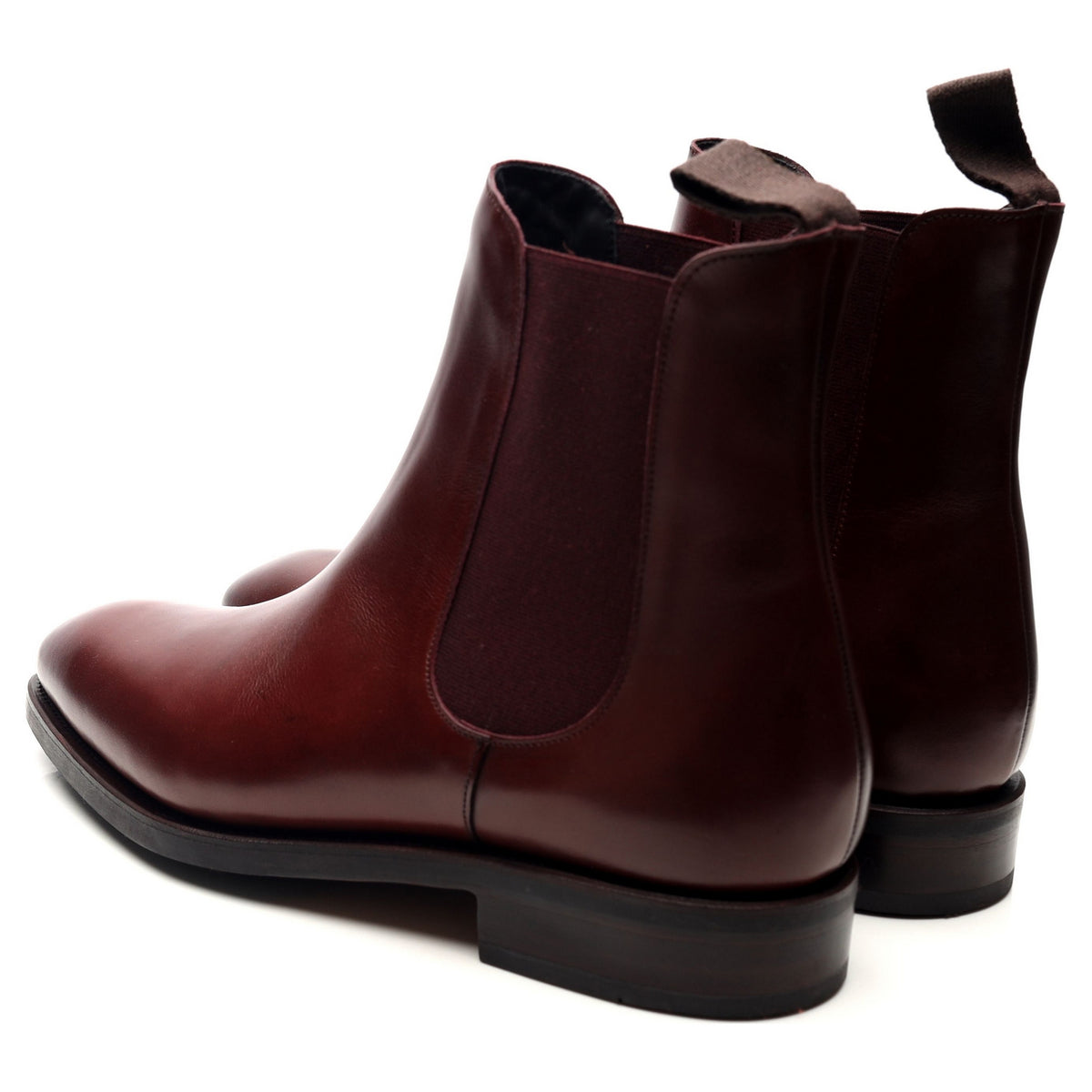 &#39;80216&#39; Burgundy Leather Shearling Chelsea Boots UK 6 EE