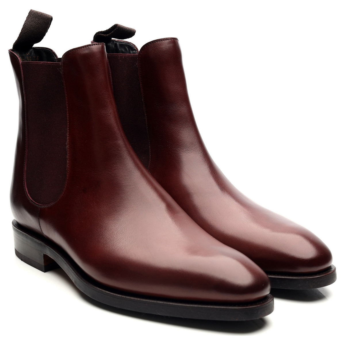 &#39;80216&#39; Burgundy Leather Shearling Chelsea Boots UK 6 EE
