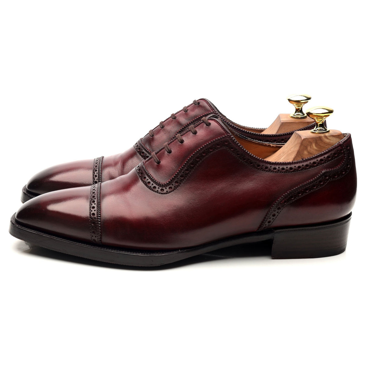 &#39;Principes 3&#39; Burgundy Leather Oxford Brogues UK 7.5 E