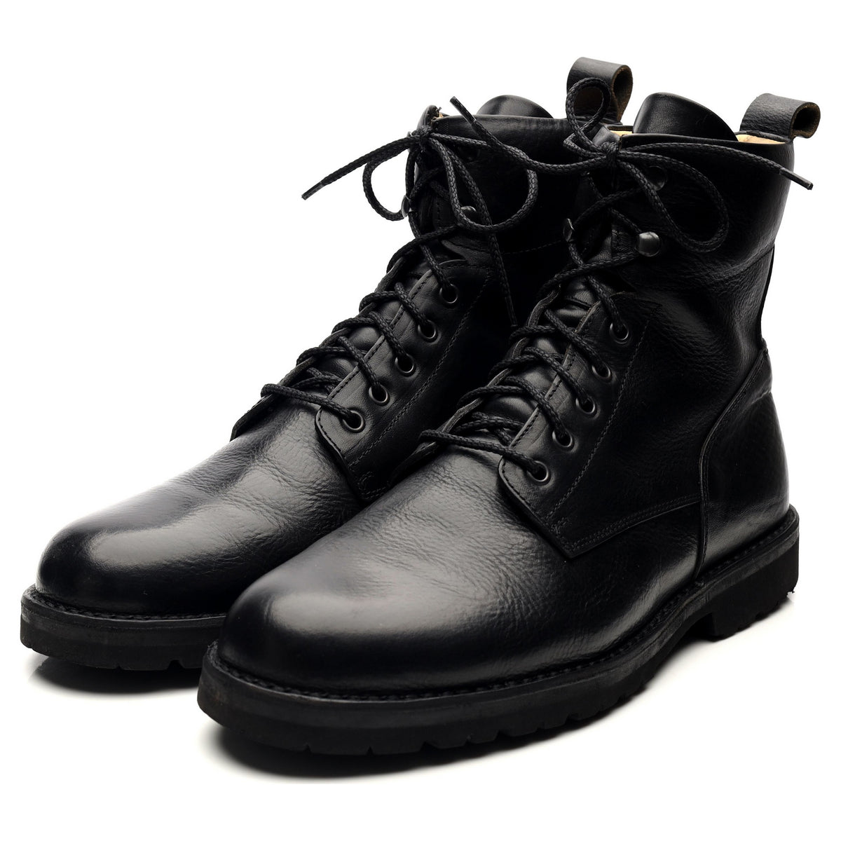 &#39;Z525&#39; Black Leather Explorer Cervino Boots UK 11 EU 45