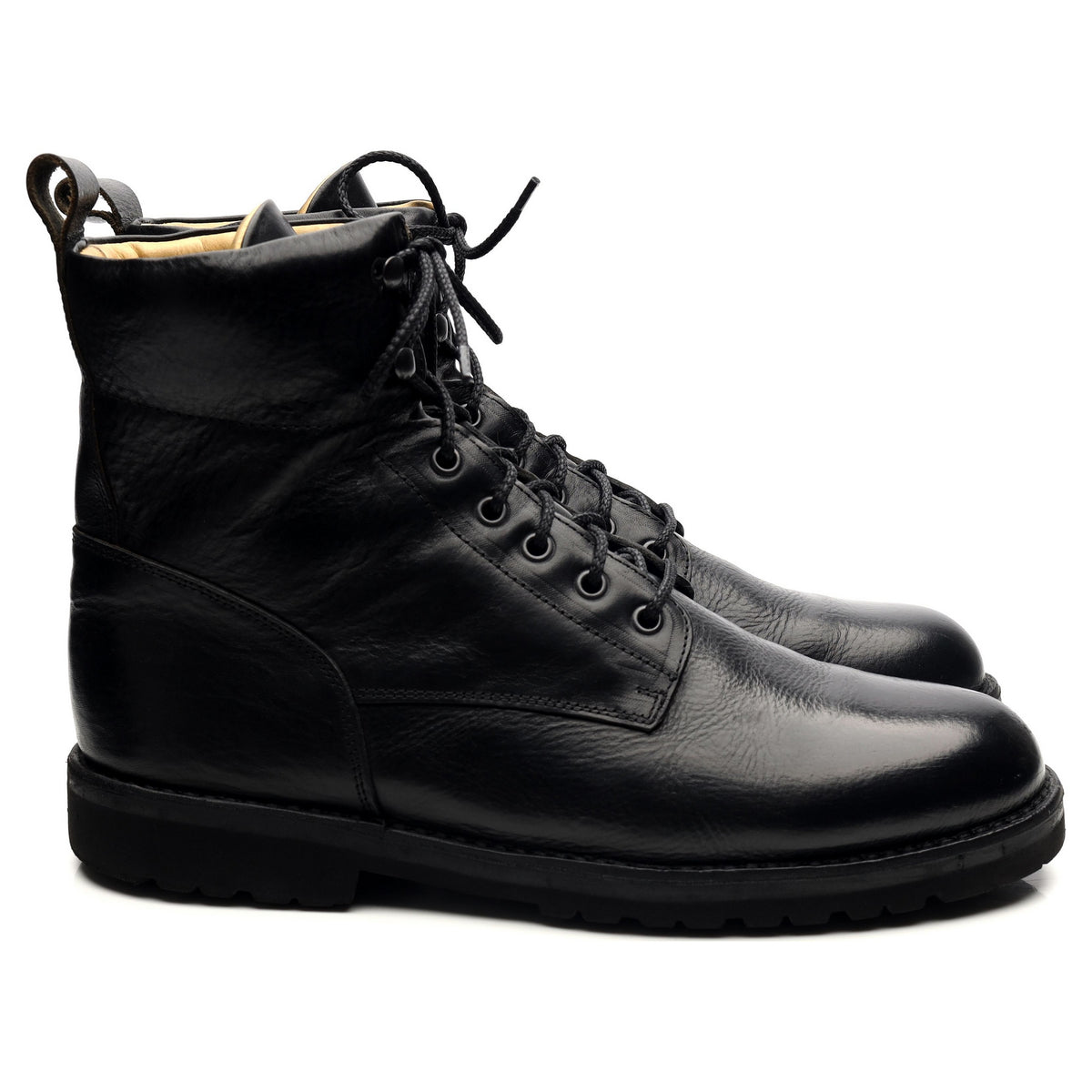 &#39;Z525&#39; Black Leather Explorer Cervino Boots UK 11 EU 45