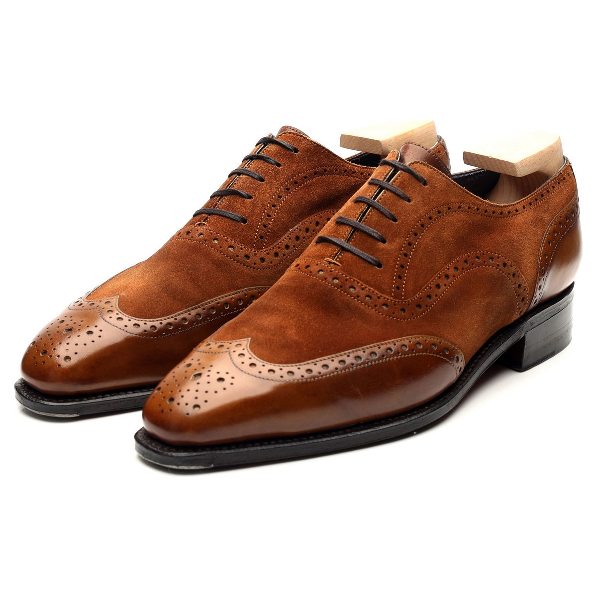 &#39;Vendome&#39; Brown Leather Suede Oxford Brogues UK 6.5 E