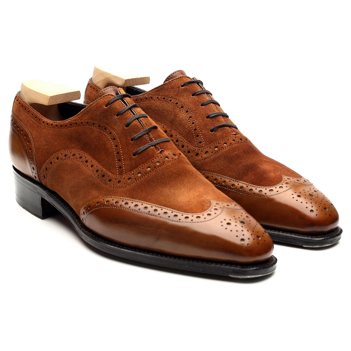 &#39;Vendome&#39; Brown Leather Suede Oxford Brogues UK 6.5 E