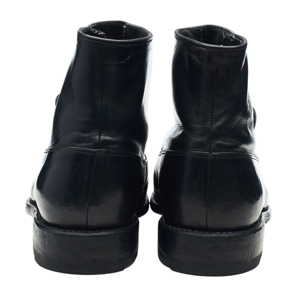 'Blackmoor' Black Leather Button Boots UK 7.5