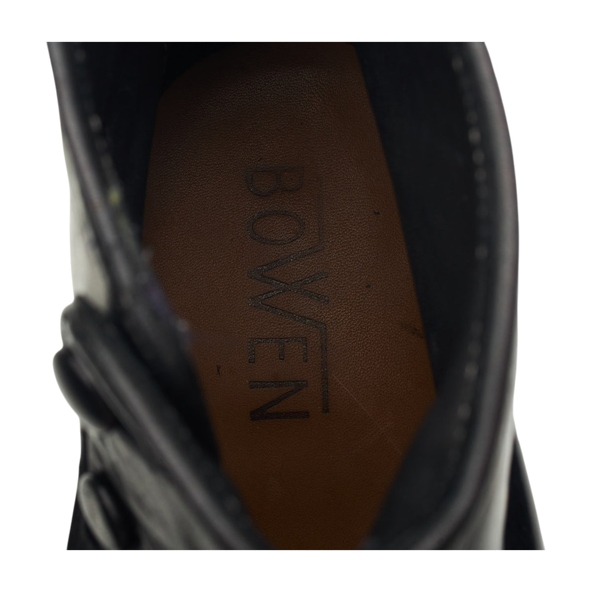 'Blackmoor' Black Leather Button Boots UK 7.5