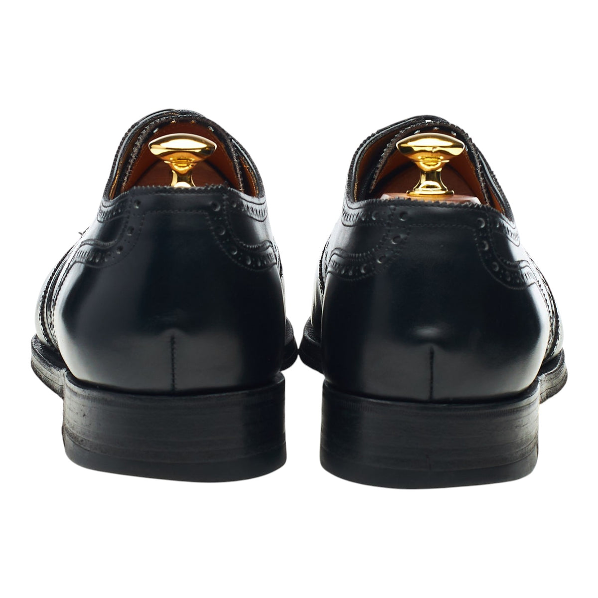 'Darby' Black Leather Derby Brogues UK 10.5 E