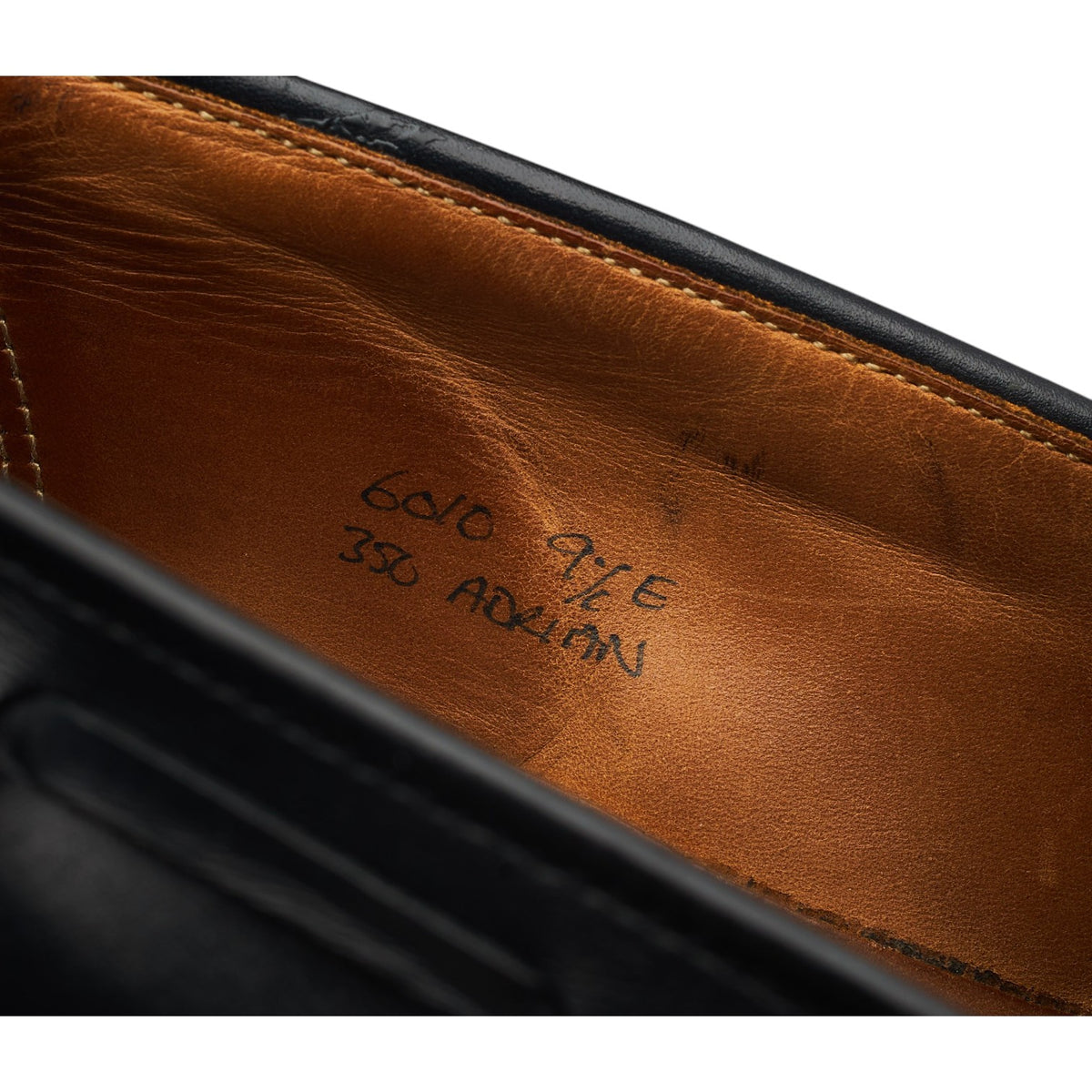 'Adrian' Black Leather Tassel Loafers UK 9.5 E