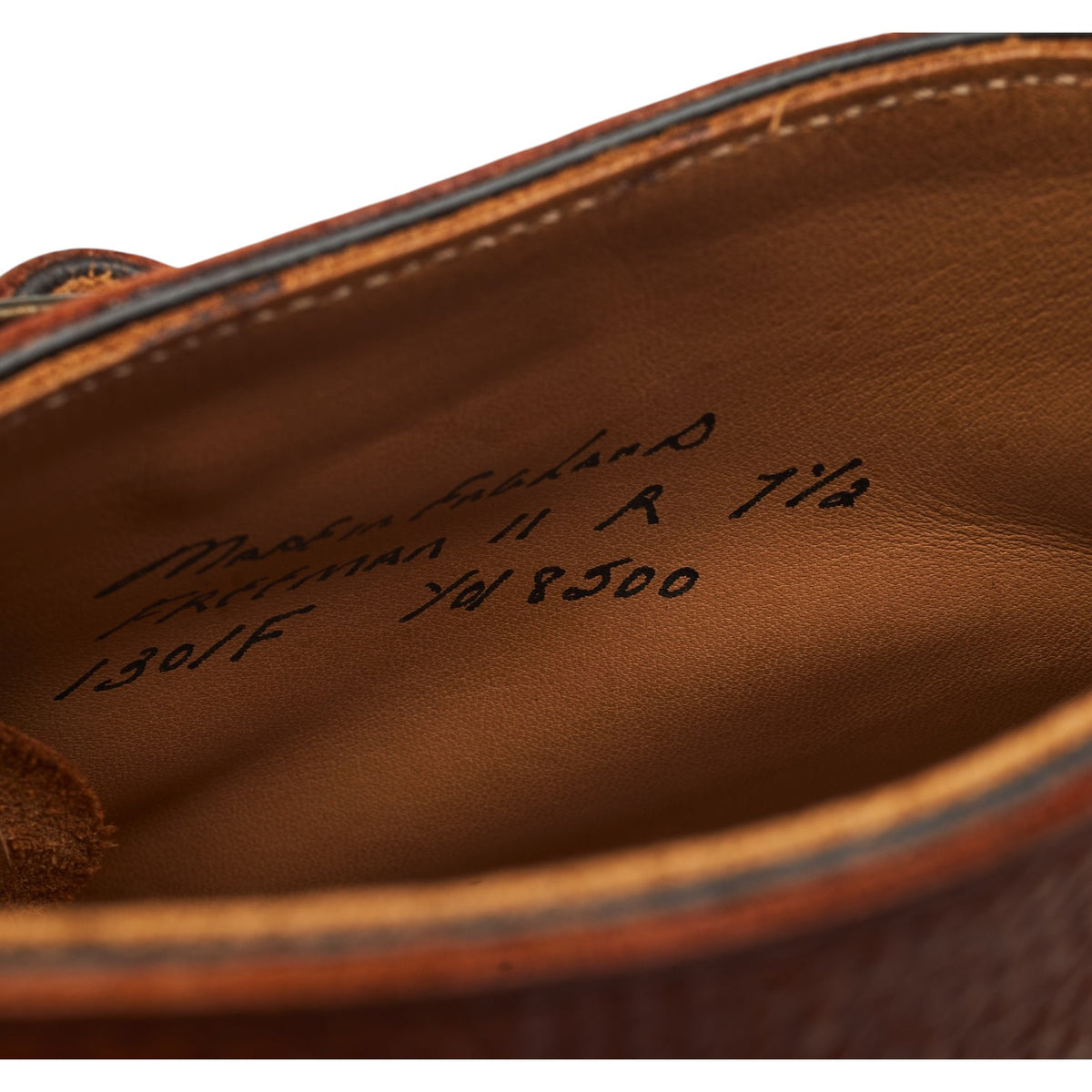 'Freeman II' Tan Brown Grain Leather Monk Boots UK 7.5 F