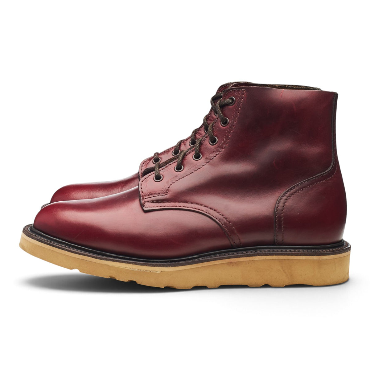 'Harrison' Oxblood Leather Boots UK 7.5 F