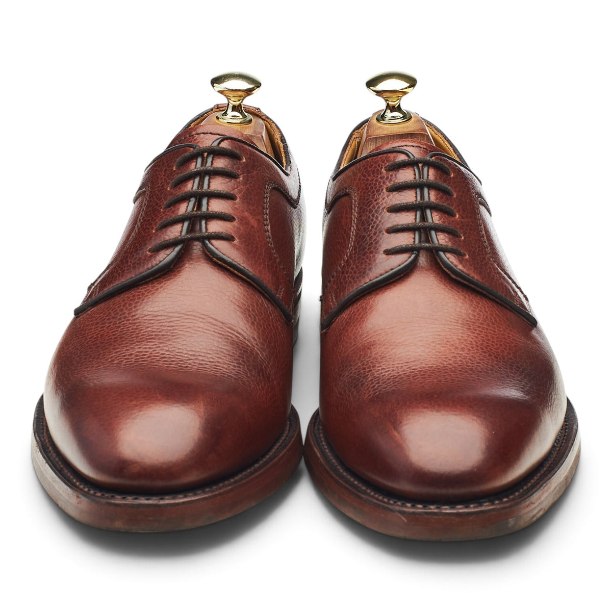 'Skye' Brown Grain Leather Derby UK 7.5 F