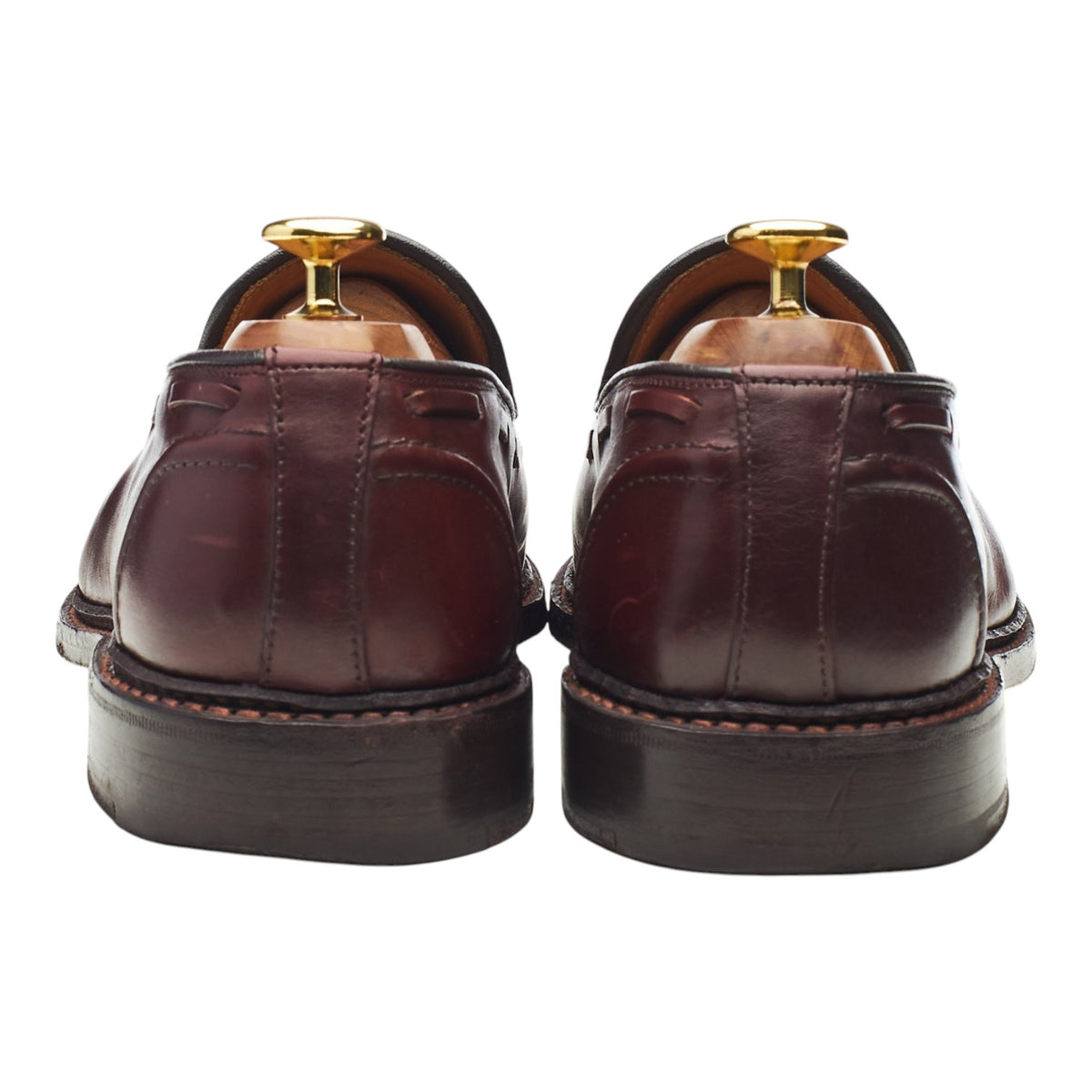 'Elton' Burgundy Leather Tassel Loafers UK 7.5