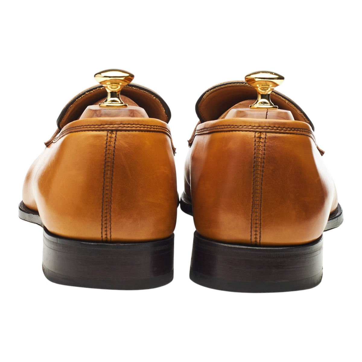 'Donald' Tan Brown Leather Loafers UK 11 E