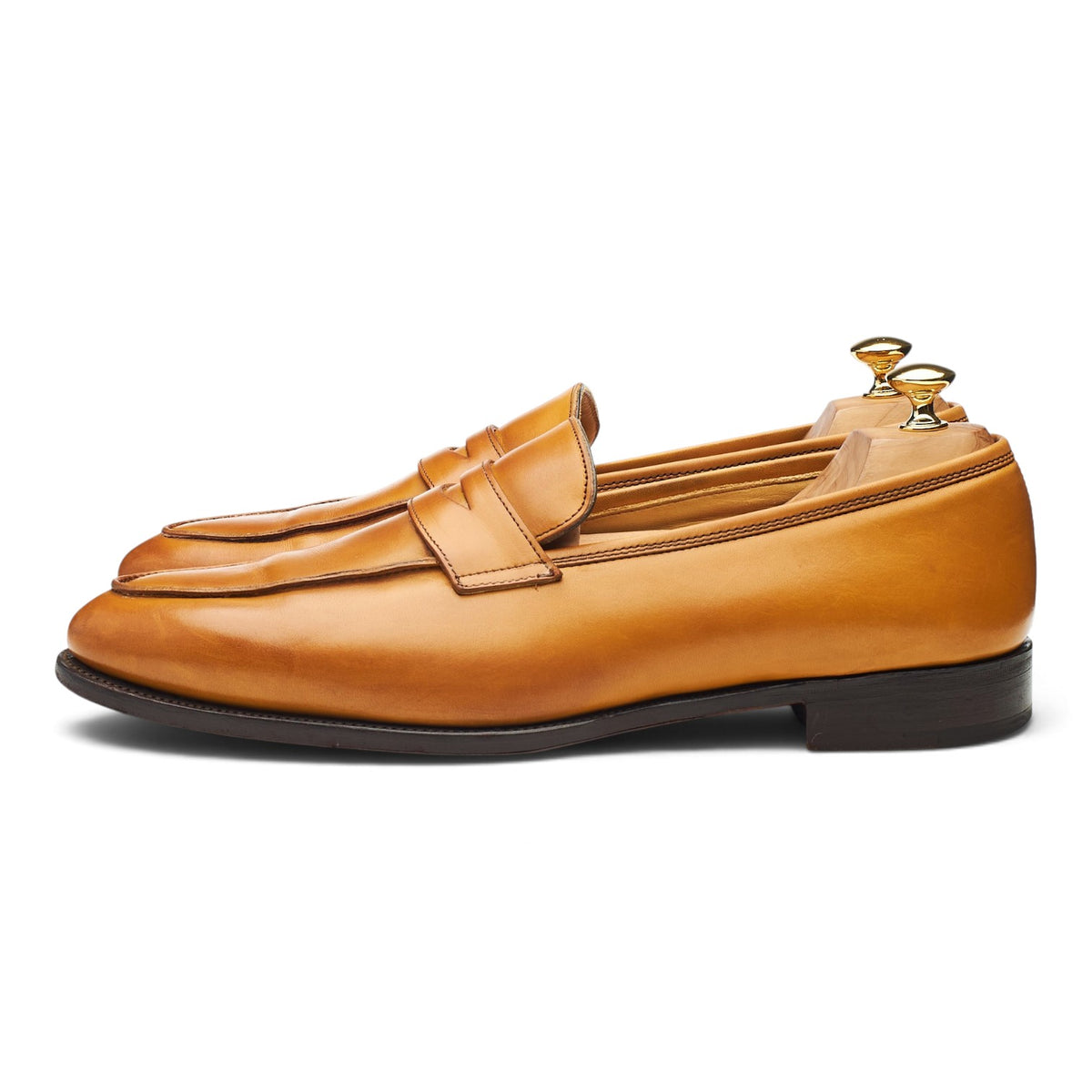'Donald' Tan Brown Leather Loafers UK 11 E