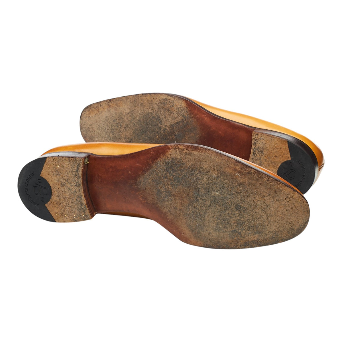 'Donald' Tan Brown Leather Loafers UK 11 E