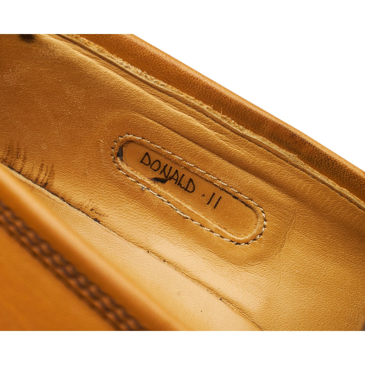 'Donald' Tan Brown Leather Loafers UK 11 E